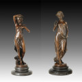 Femme Collection Petite Taille Bronze Sculpture Fée Décor En Laiton Statue TPE-893/895/896